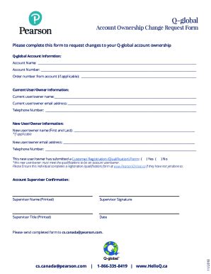 Account change request FAQs .